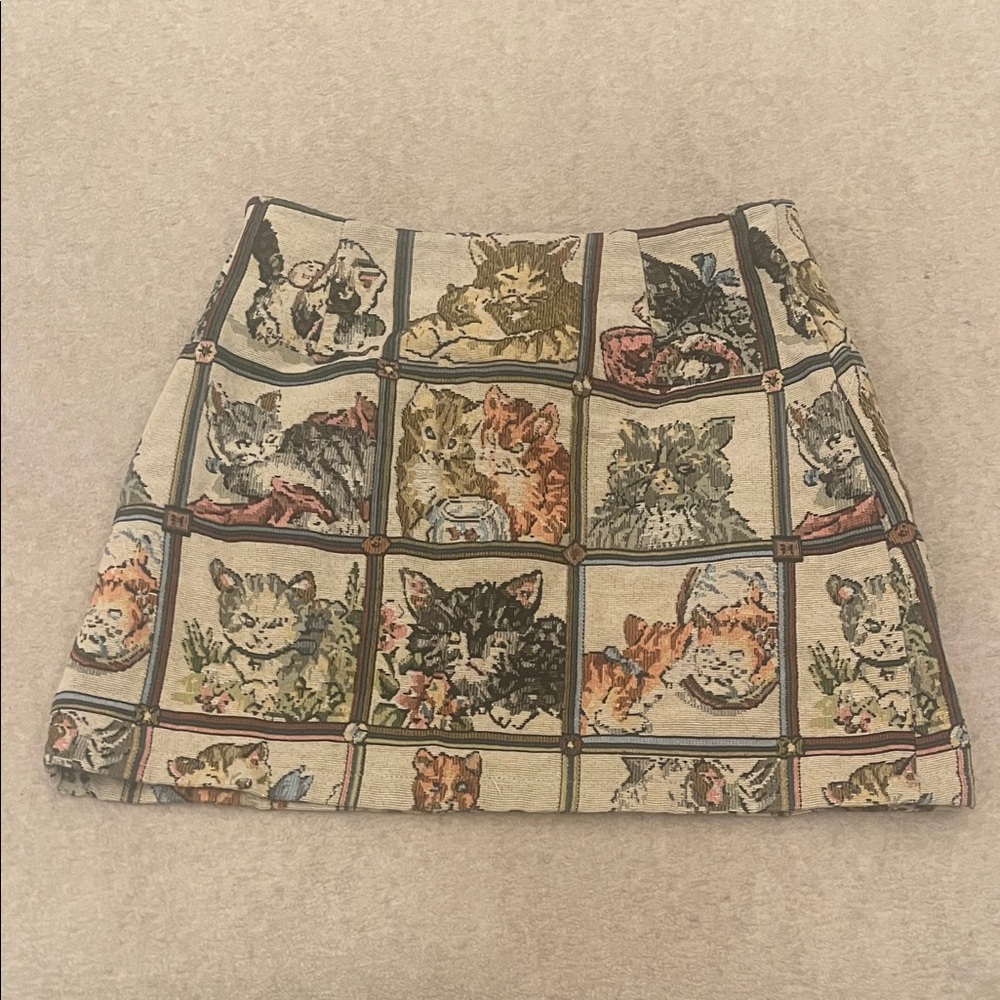 Cat Print Women's Skirt